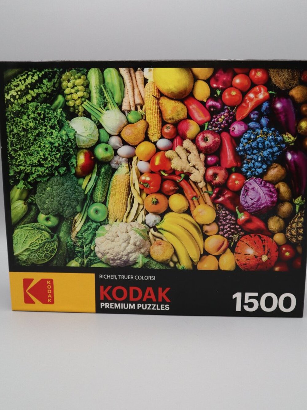 Kodak 1500 Piece Jigsaw Puzzle Rainbow Produce Fruits & Vegetables Superfoods